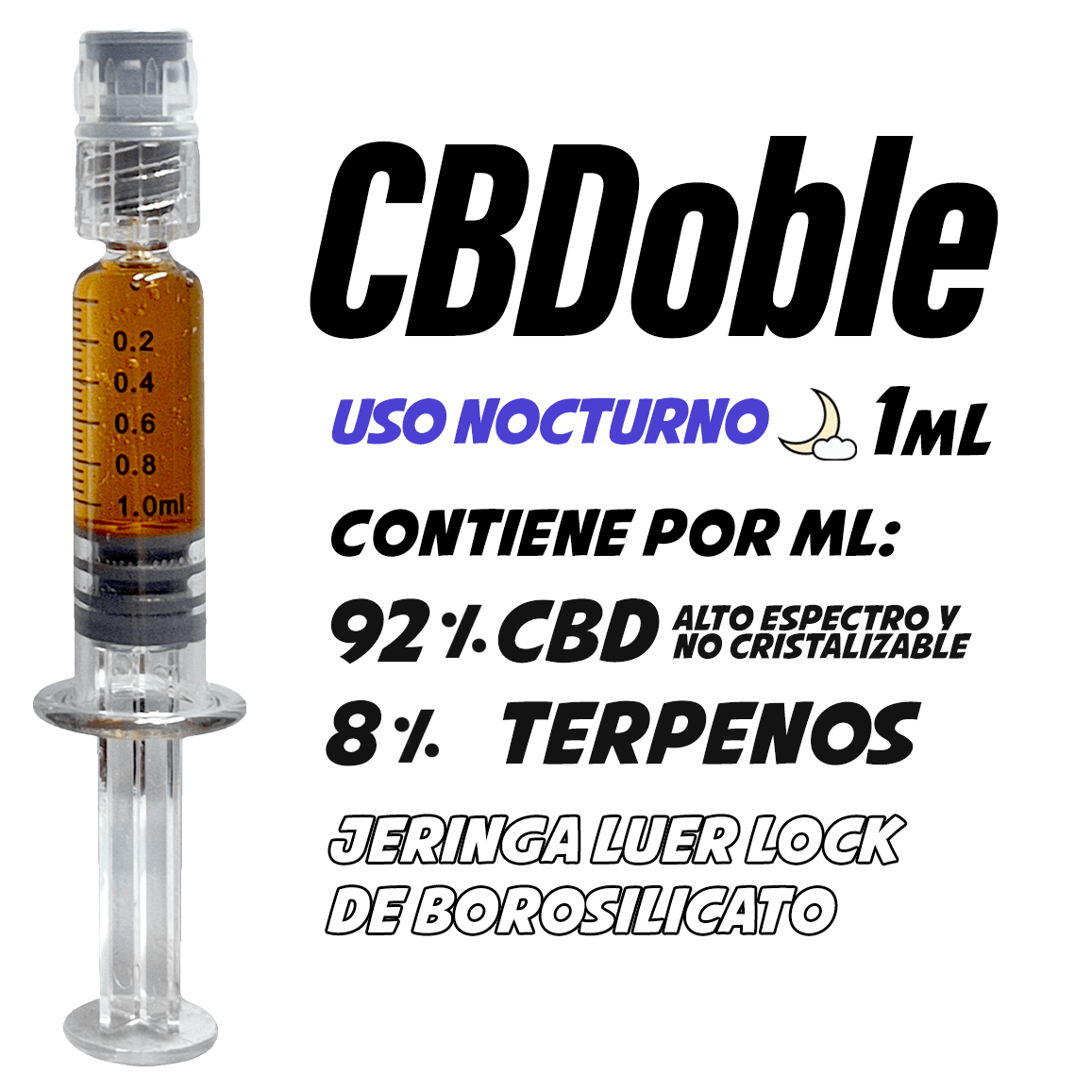 Recarga CBD doble en Jeringa | Uso Nocturno directo en Colombia | Connabis Colombia