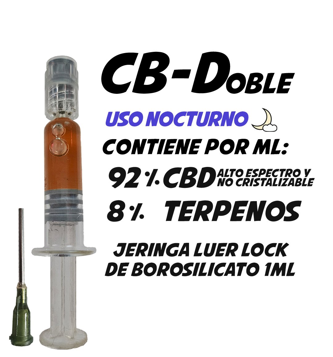 Blend CBD doble en Jeringa | Uso Nocturno directo en Colombia | Connabis Colombia