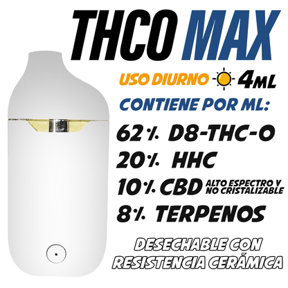 Desechable de Cerámica 4 mL | THCO MAX | Uso diurno directo en Colombia | Connabis Colombia